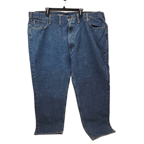 Carhartt Men's Size 50 x 32 Relaxed Fit Straight Leg Denim Blue Jeans R13 - Picture 1 of 10